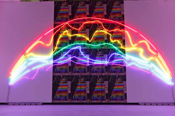 © Sarkis. Two rainbows, 2015. Neon and print 600x900cm. © Sarkis, Adagp, 2015 Paris. Courtesy Galerie Nathalie Obadia Paris/Bruxelles. Photo by Musacchio-Ianniello