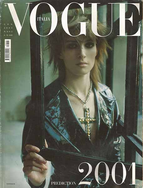 Steven Meisel. Gennaio, 2001. Vestito Versace. Modella Kim Peers
